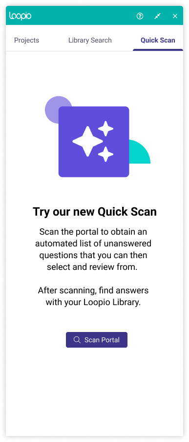 Quick Scan entry screen, old brand